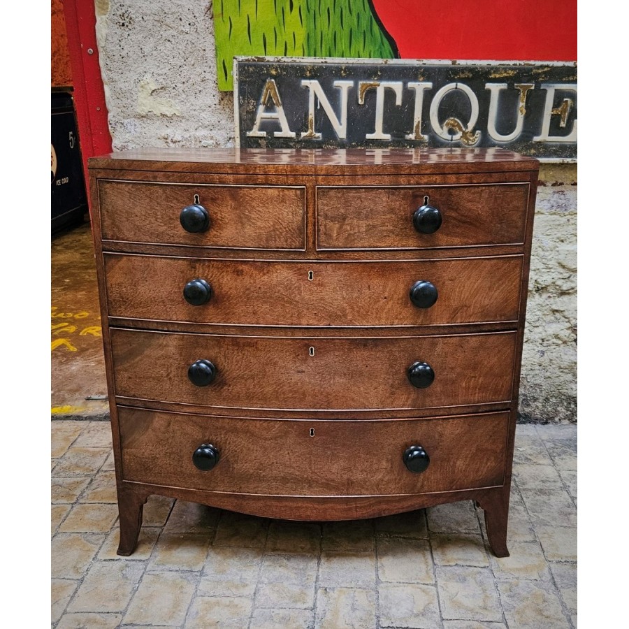 Regency Ebony Knob Chest Drawers NOW SOLD